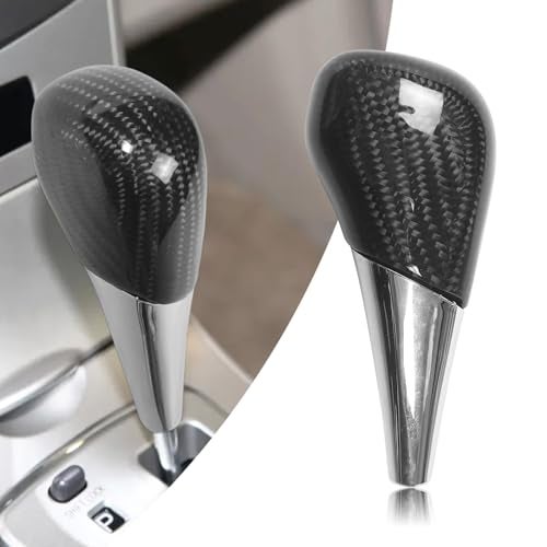 BLAKAYA Compatible with Carbon Fiber Gear Shift Knob Head Cover Automotive Shift Lever for Toyota Camry 20072011 Corolla 20092013 Highlander 20082013 RAV4 20062011 Sienna 20112016 Black - Image 1