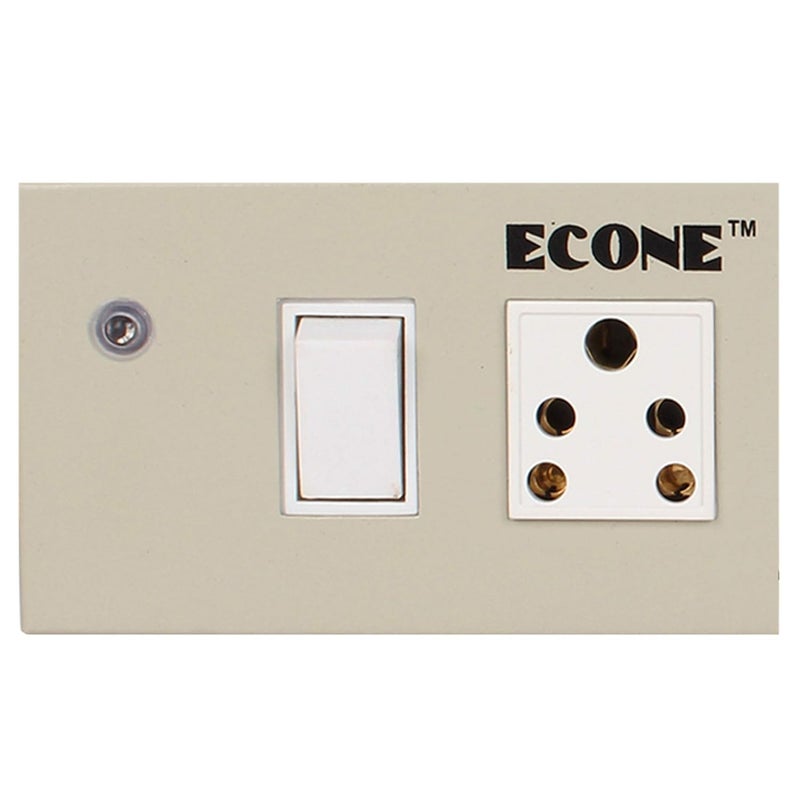 ECONE ECONE Heavy Duty Metal Body 610 Amp 5 Socket I Extension Board Power Strip Extension Cord Flex Box Surge Protector Spike Guard 22 Mtr Long Wire 1 Year Warranty White  - Image 3