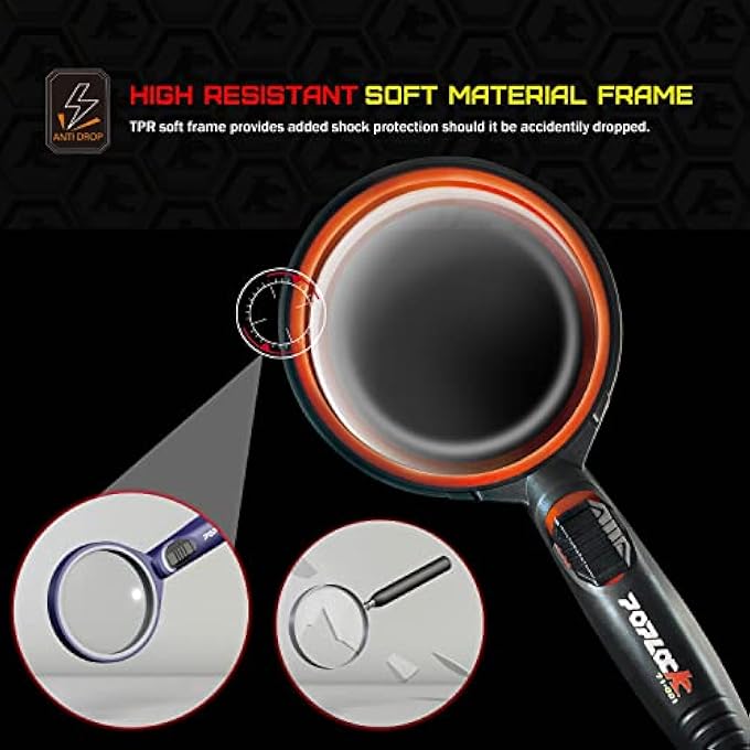 707 MAGNIFYING GLASS WITH LED (ORANGE) - Image 3