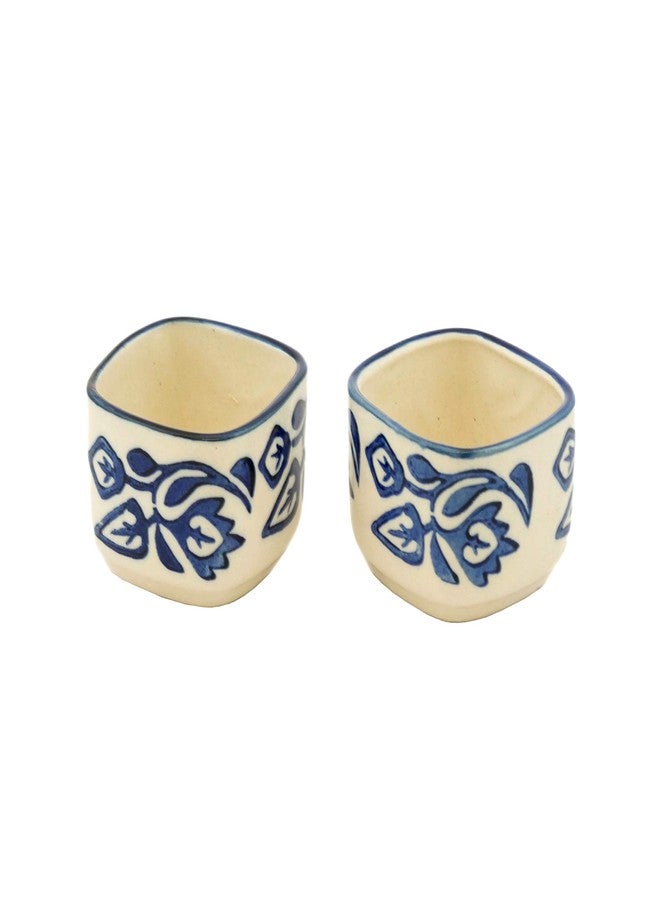 Yourowndcor Hand-Painted Multicolored Moroccan Ceramic Dip Bowl/Chutney Bowl (Multicolor, Pack of 2)-Multi-Color - Image 1