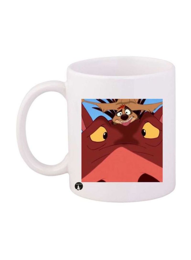 RKN The Lion King Printed Mug White/Red/Brown Standard Size