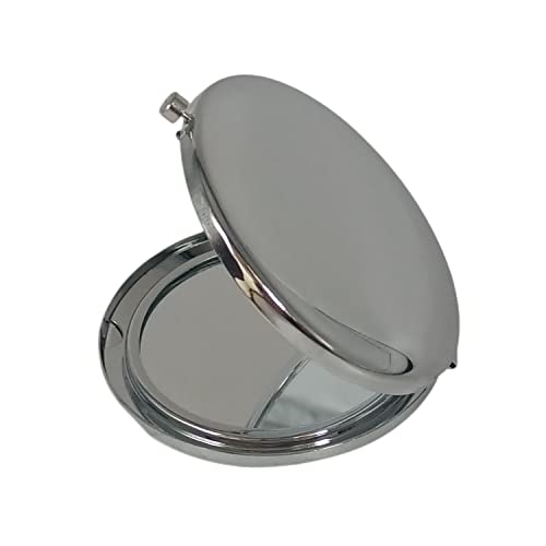 Jtbling Fashion Portable Cosmetic Mirror Round Metal Mirror Portable Mirror Flip Round Mirror Handheld Mirror Rhinestone - Image 5