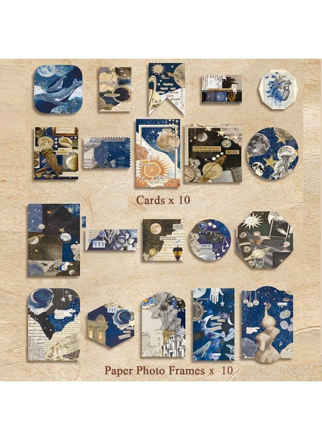 MGNLR Vintage Aesthetic Scrapbook Kit(346Pcs) Scrapbooking Supplies Kit With Bullet Junk Journal,Stationery,A6 Grid Notebook Journaling Gift For Girl (New Butterfly Scrapbook) - Image 4