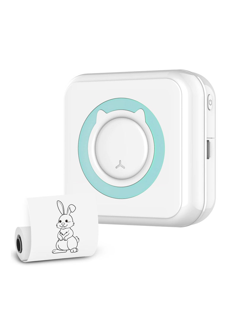 SYOSI - Mini Pocket Sticker Printer, 1Pcs Bluetooth Wireless Portable Mobile Printer Machine Thermal Printer for Notes, Memo, Photo, Pocket Label Receipt Printer Compatible with iOS & Androi - Image 1