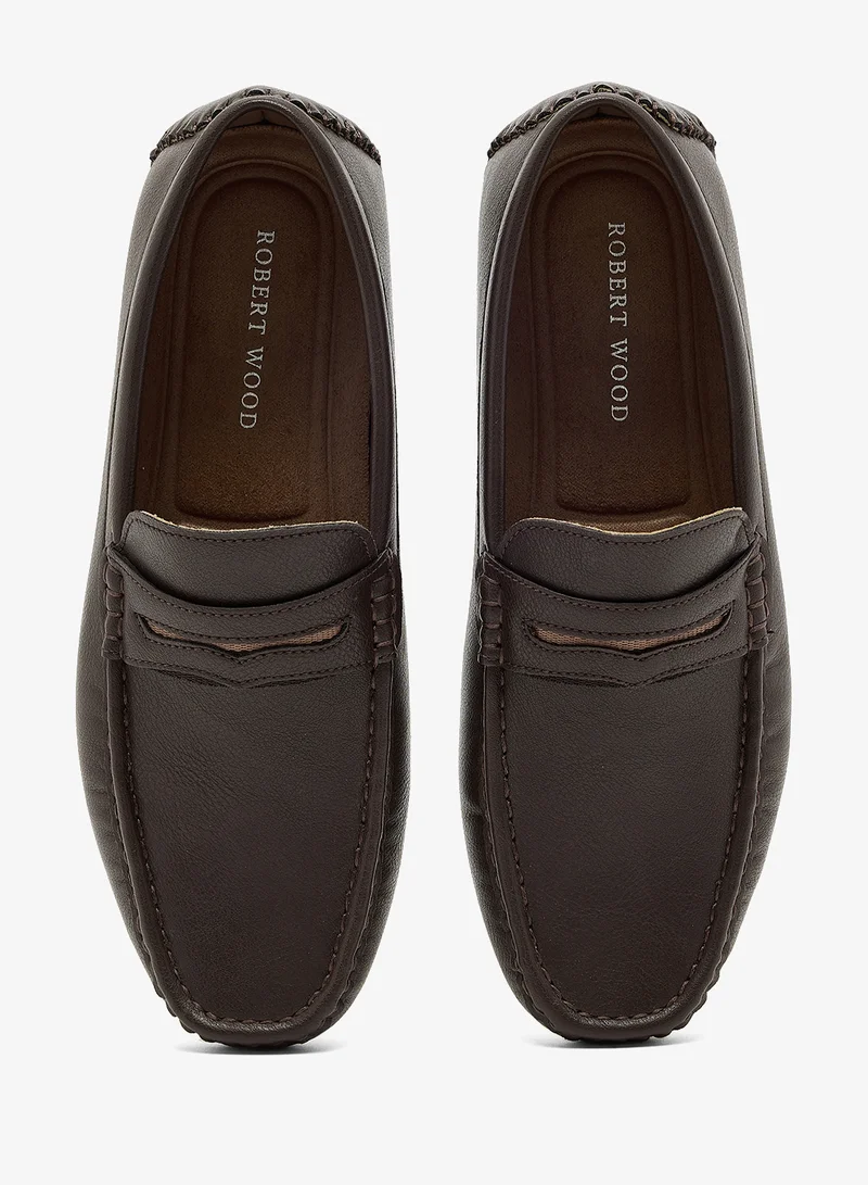 Robert Wood  Textured Penny Driving Loafers for Men | Best Price UAE