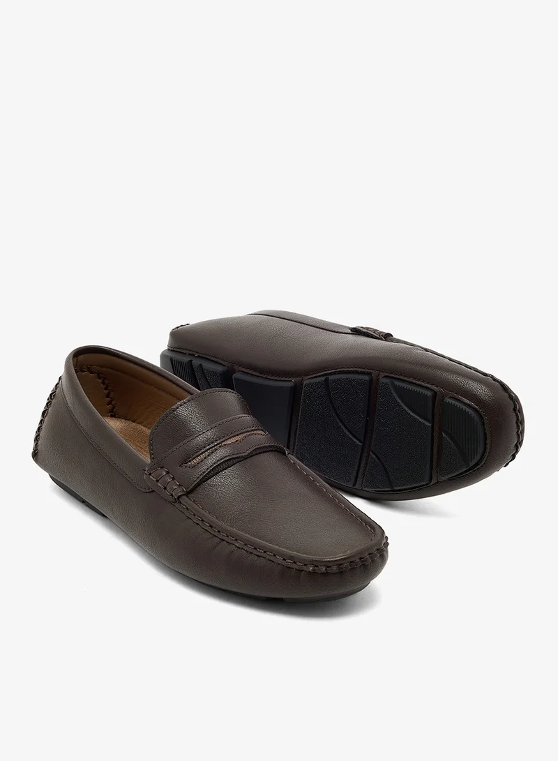 Robert Wood  Textured Penny Driving Loafers for Men | Best Price UAE