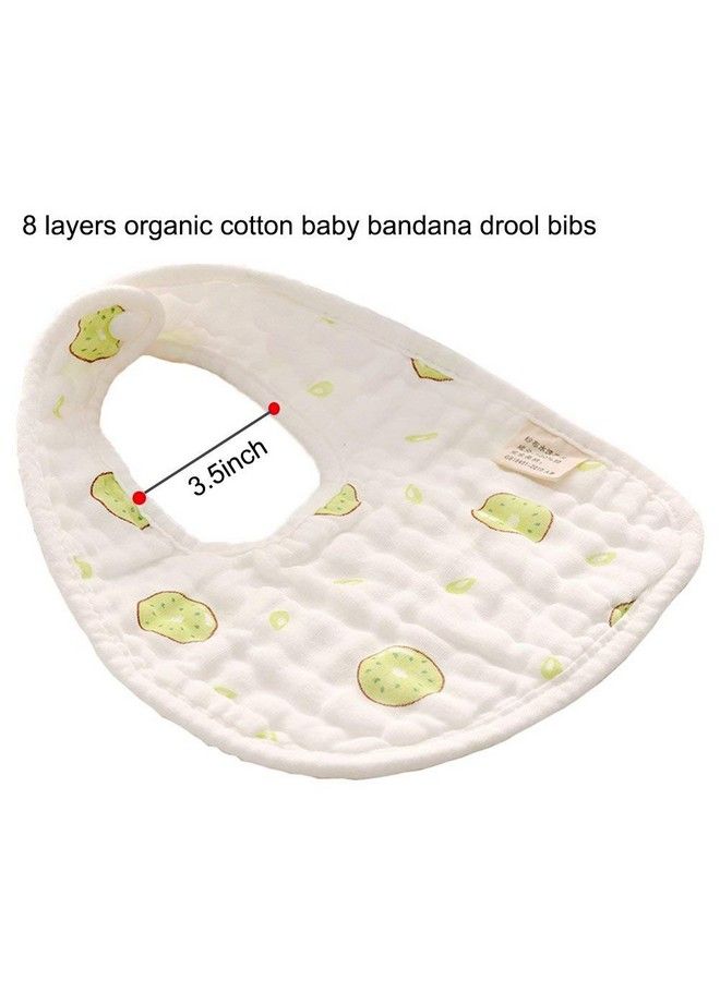 BabyGo Muslin Pure Cotton Cartoon Print 8 Layer Baby Bibs Set Of 2 (Multicolor) - Image 4