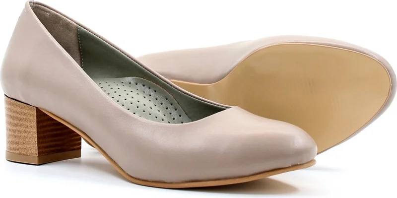 فاست ستيب Genuine Leather Women's Chunky Heel Shoes 792ZA057