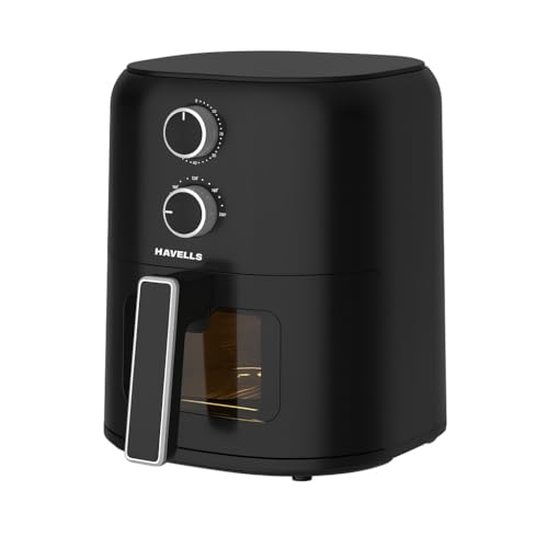 Havells Prolife VISTA Air Fryer 4.2 L | Aero Crisp Technology for Air Circulation | See Through Window | Non-Stick Silicon Coated Basket |Auto Shut-Off | Adjustable Temperature and Time (Black) - Image 1