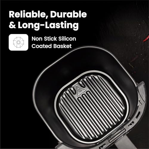 Havells Prolife VISTA Air Fryer 4.2 L | Aero Crisp Technology for Air Circulation | See Through Window | Non-Stick Silicon Coated Basket |Auto Shut-Off | Adjustable Temperature and Time (Black) - Image 2
