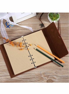 KASTWAVE Leather Notebook A5 Travel Journal Hardcover Diary Embossed Notepad Lined Page Yellow-White Paper Valentines Birthday Anniversary Gift for Kid Boy Girl Men Women  - Image 4