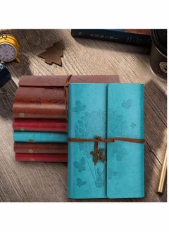 KASTWAVE Leather Notebook A5 Travel Journal Hardcover Diary Embossed Notepad Lined Page Yellow-White Paper Valentines Birthday Anniversary Gift for Kid Boy Girl Men Women  - Image 2