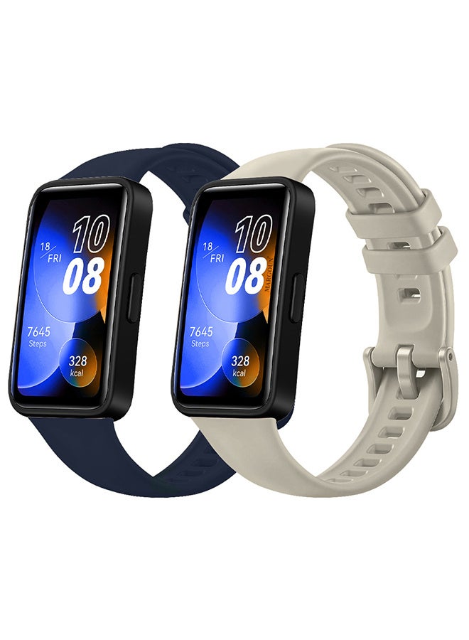 CATANES 2 Packs Of Huawei Band 8 and Band 9 Watch Band for Men Women Sport Watch Strap Lightweight Silicone Replacement Band Multicolour - Image 2