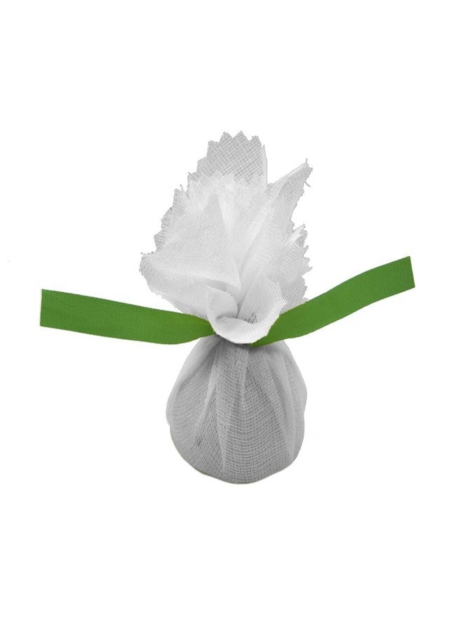 Regency Wraps Lemon Wraps Lemon Covers, White with Green Ribbon, 100 Count Wedge Bags, For Seed-Free Squeezing Over Seafood, Works for Lemon Halves or Wedges - Image 1