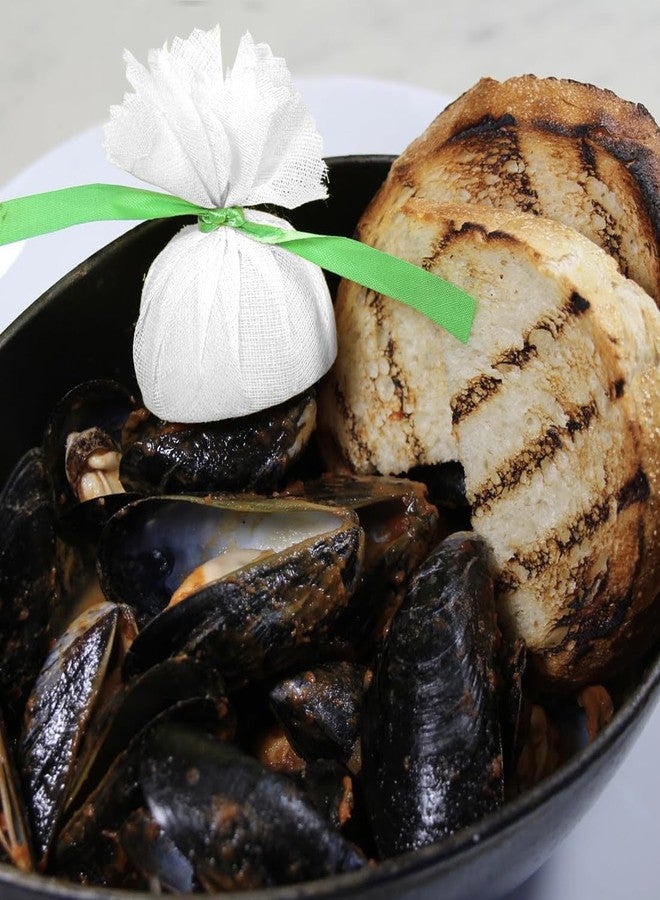 Regency Wraps Lemon Wraps Lemon Covers, White with Green Ribbon, 100 Count Wedge Bags, For Seed-Free Squeezing Over Seafood, Works for Lemon Halves or Wedges - Image 4