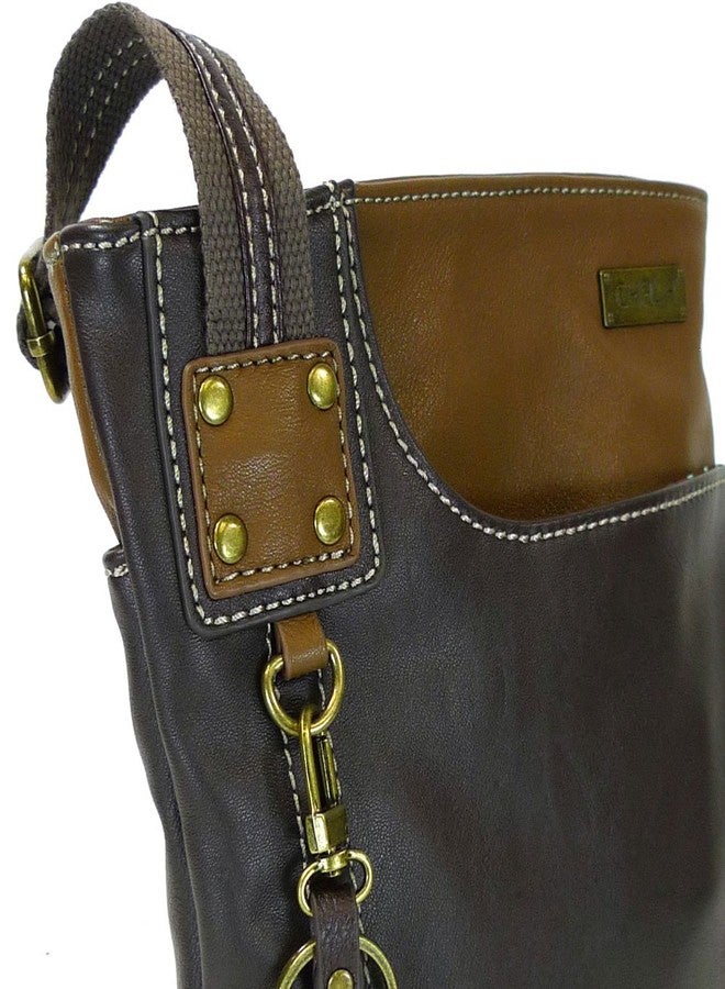 CHALA SWING Pack Smartphone Cross-Body Purse Purse Charm (Brown_ Dragonfly With Teal Flower) - Image 4
