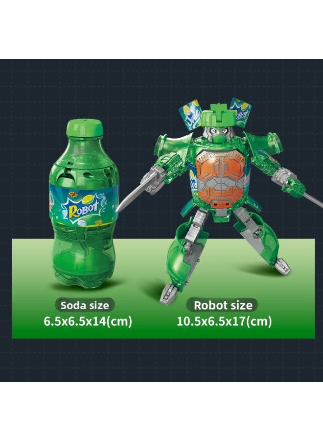 New Hot Soda Deformation Robot Deformation Model Coke Orange Juice Children Toy Boy Assembled Model