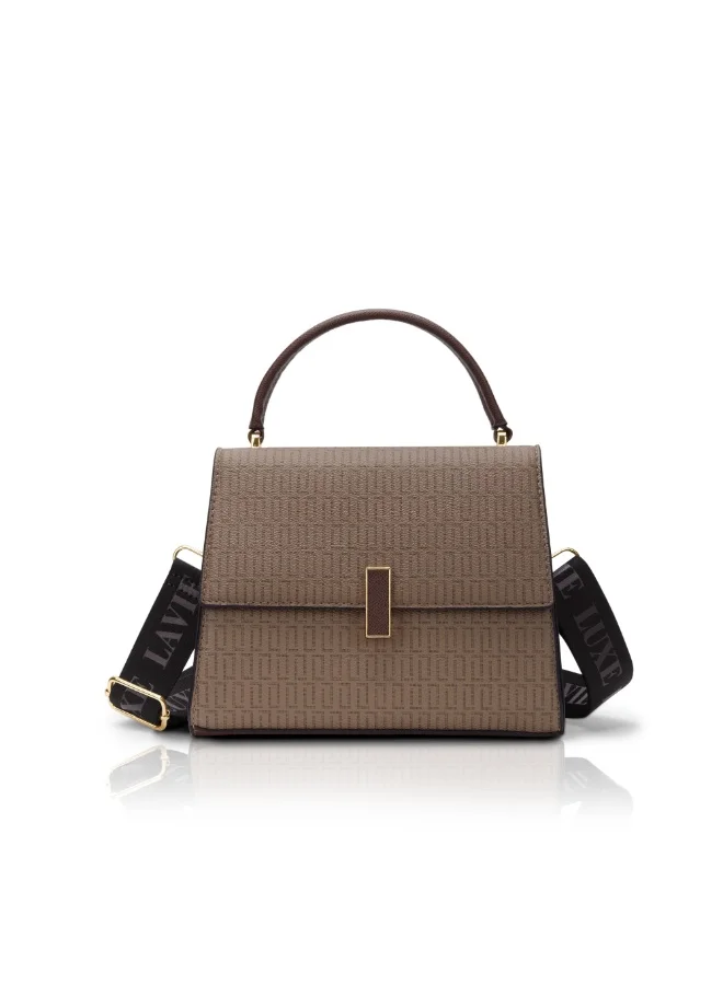 Lavie Luxe Women's Mono Ipsy25 Satchel bag (Coffee)