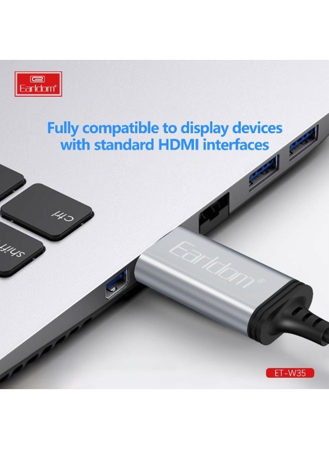 Earldom Portable HDMI Converter Cable W35 - 2K 2M Lightning-to-HDMI - Image 5