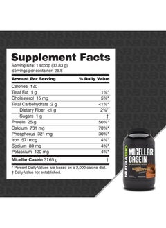 NutraBio NutraBio Micellar Casein Protein Powder, 2 lbs, Dutch Chocolate  - Image 2
