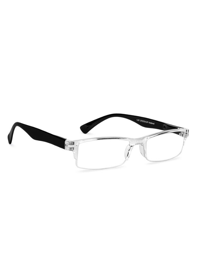 Lenskart Readers BLU | Transparent Rectangular Half Rim Reading Eyeglasses | For Men & Women | For 1 Power | LR E13968 - Image 2
