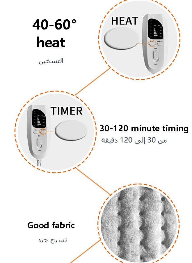 إسكدنيا وسادة تدفئة للرقبة والكتف 1 كجم مرجح كهربائي لتخفيف آلام الظهر 6 إعدادات للحرارة مؤقتات إيقاف تلقائي هدايا للنساء الرجال أمي أبي - Image 4