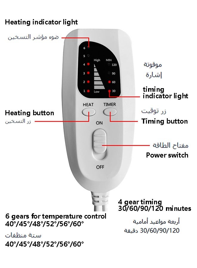 إسكدنيا وسادة تدفئة للرقبة والكتف 1 كجم مرجح كهربائي لتخفيف آلام الظهر 6 إعدادات للحرارة مؤقتات إيقاف تلقائي هدايا للنساء الرجال أمي أبي - Image 2