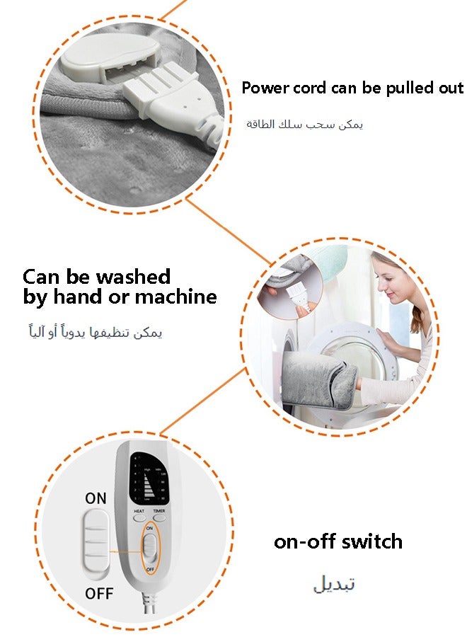 إسكدنيا وسادة تدفئة للرقبة والكتف 1 كجم مرجح كهربائي لتخفيف آلام الظهر 6 إعدادات للحرارة مؤقتات إيقاف تلقائي هدايا للنساء الرجال أمي أبي - Image 5