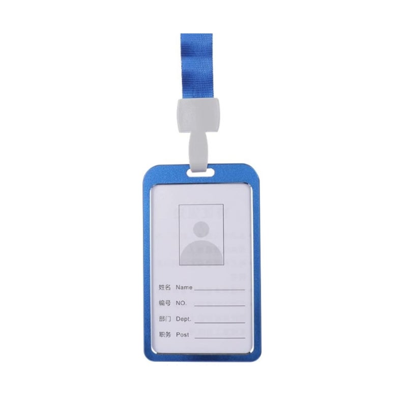 Business Card Holder: Blue High Grade Aluminium Alloy - Sleek Durable Card Case for Office Professionals Corporate Use