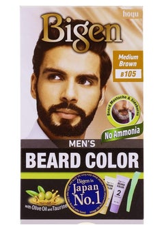 Bigen Men's beard Color Medium Brown B105 