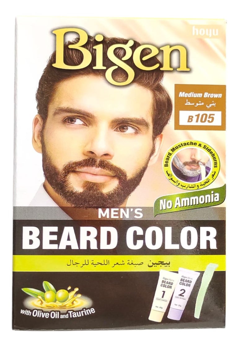 بايجن صبغة لون لحية رجالي بني متوسط ​​B105  - Image 1