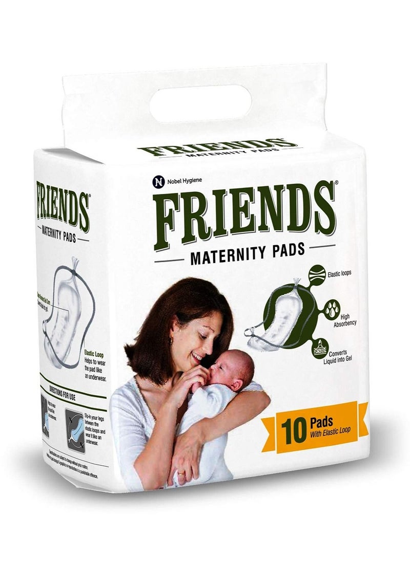 Friends Maternity Pads with Elastic Loop 10 Pcs