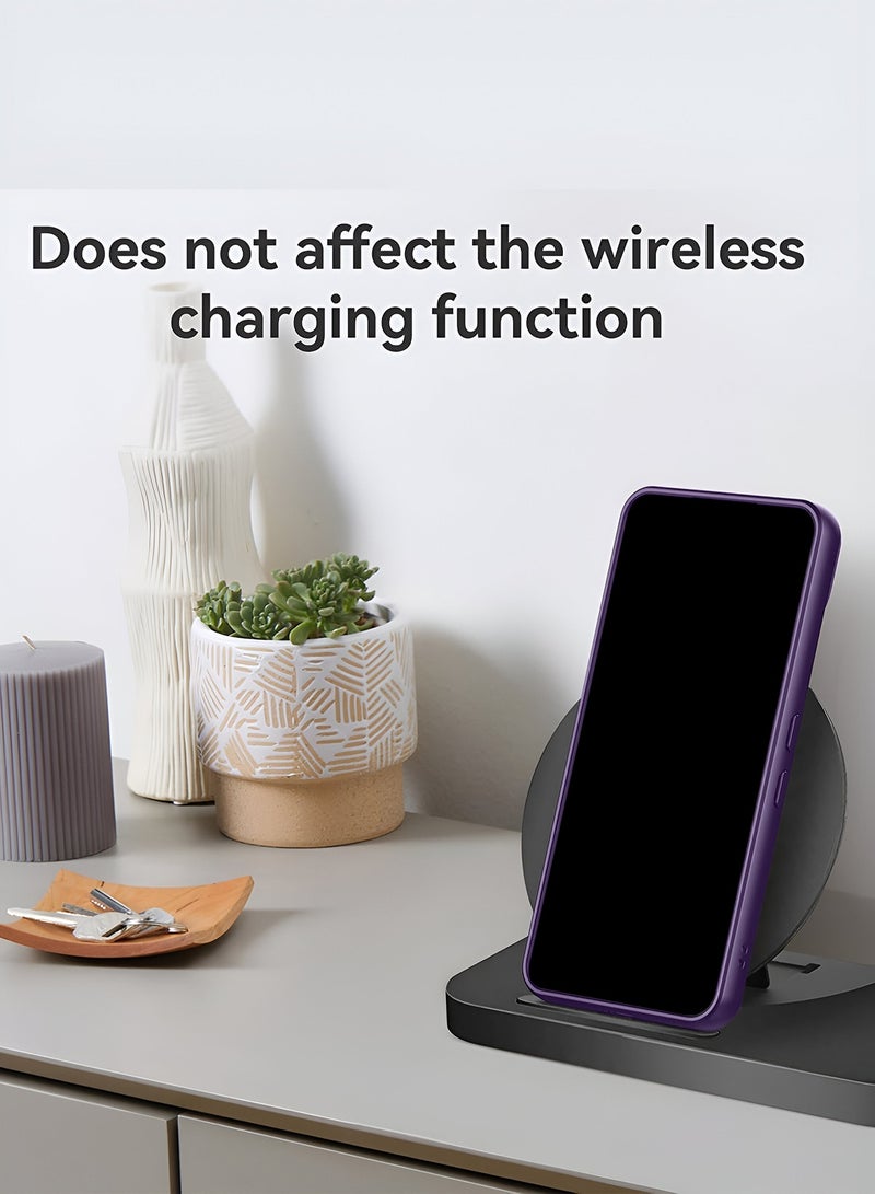 Wtech Nothing CMF Phone 2 Pro 5G 2025 Shockproof Silicone Soft TPU Back PC Protective Phone Cover Case - Clear/Eggplant Purple - Image 3