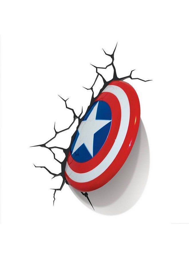 3DLightFX 3DLightFX Marvel Avengers Captain America 3D Deco Light Red, White, Blue  - Image 1