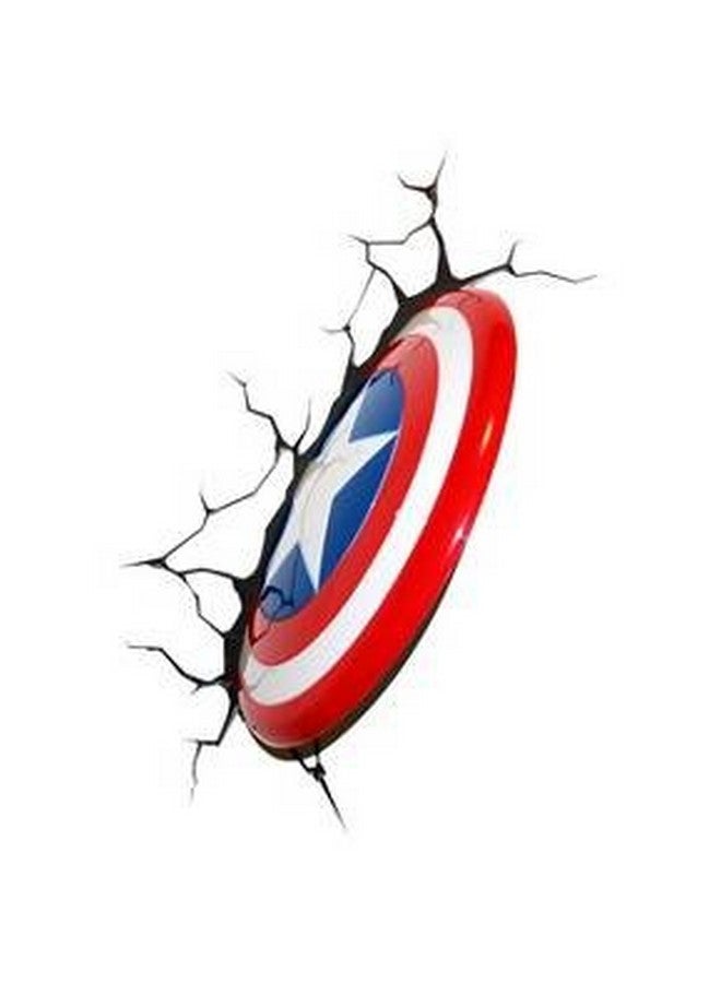 3DLightFX 3DLightFX Marvel Avengers Captain America 3D Deco Light Red, White, Blue  - Image 5
