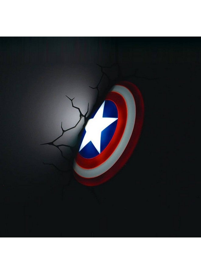 3DLightFX 3DLightFX Marvel Avengers Captain America 3D Deco Light Red, White, Blue  - Image 3