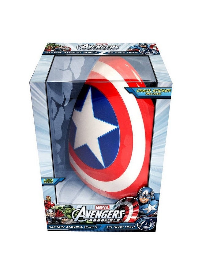 3DLightFX 3DLightFX Marvel Avengers Captain America 3D Deco Light Red, White, Blue  - Image 4