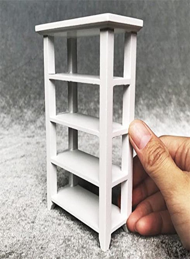 EatingBiting Adult Scene 1:12 Dollhouse Miniature Doll Furniture Storage Display Shelf Bookshelf BookcaseToy Dollhouse Furniture Accessory Doll House Deco - Image 1
