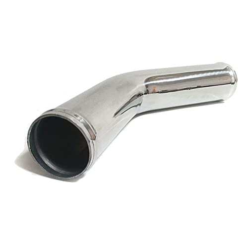 AotoKoop Aluminum Pipe L 11.81" (300mm), OD 4" (102mm) Universal 45 Degree Elbow Aluminum Piping Tube Intercooler Pipe Polished Air Intake Tube, for Direct Replacement of Engine Bay Pipes - Image 3