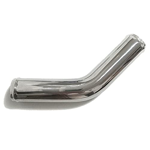 AotoKoop Aluminum Pipe L 11.81" (300mm), OD 4" (102mm) Universal 45 Degree Elbow Aluminum Piping Tube Intercooler Pipe Polished Air Intake Tube, for Direct Replacement of Engine Bay Pipes - Image 5