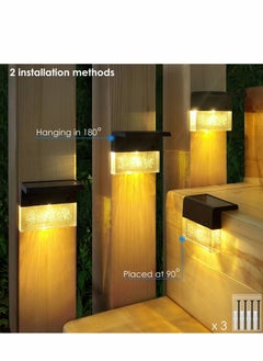Y&D Solar Deck Lights, 4Pcs Outdoor Fence Lights Waterproof LED Stair for Deck, Stairs, Step, Yard, Patio, and Pathway  - Image 5