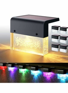 Y&D Solar Deck Lights, 4Pcs Outdoor Fence Lights Waterproof LED Stair for Deck, Stairs, Step, Yard, Patio, and Pathway  - Image 1