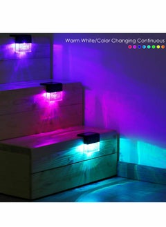Y&D Solar Deck Lights, 4Pcs Outdoor Fence Lights Waterproof LED Stair for Deck, Stairs, Step, Yard, Patio, and Pathway  - Image 4