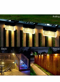 Y&D Solar Deck Lights, 4Pcs Outdoor Fence Lights Waterproof LED Stair for Deck, Stairs, Step, Yard, Patio, and Pathway  - Image 3
