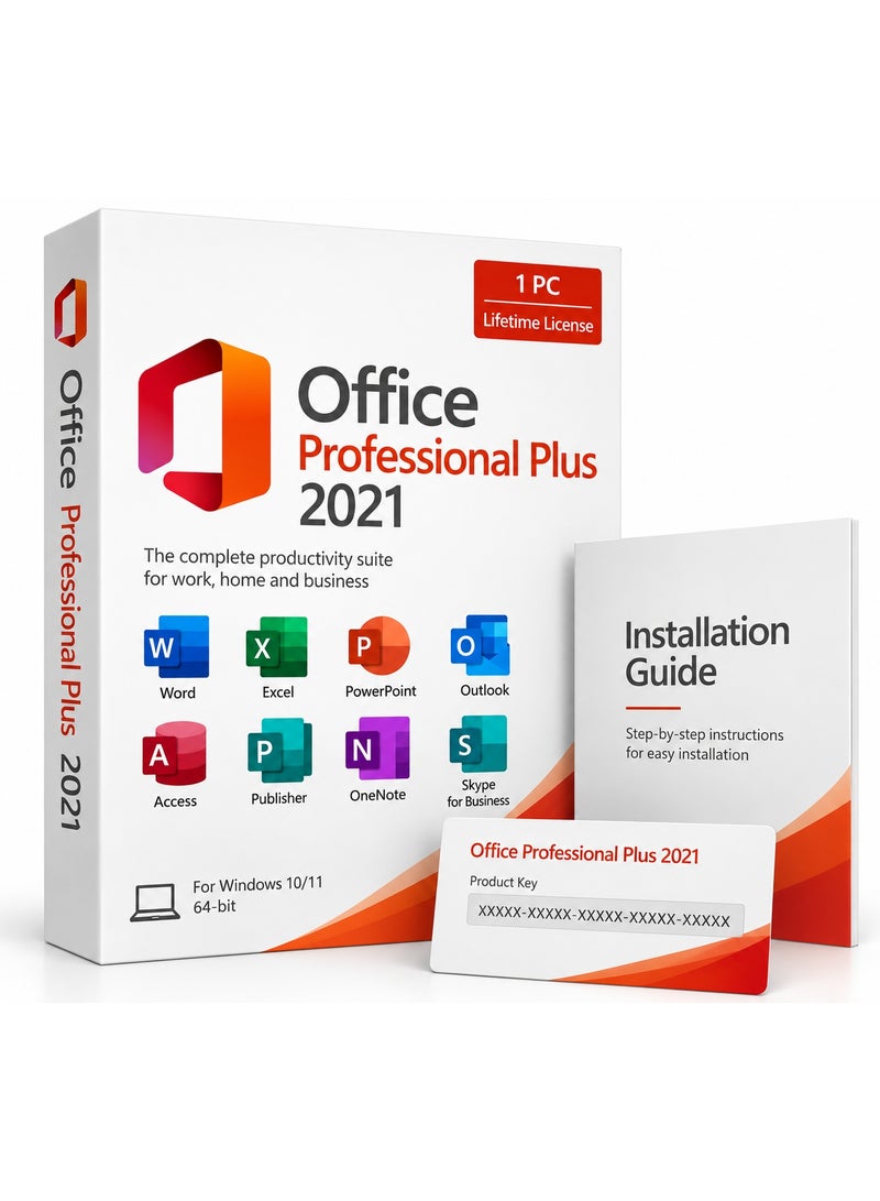 Office Professional Plus 2021  / لجهاز كمبيوتر واحد / ترخيص مدى الحياة**