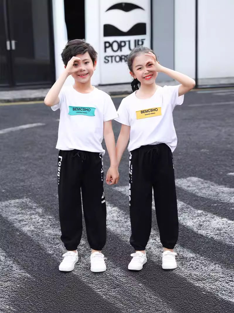 2024 Spring Children'S Loose Breathable Printed Casual Pants Boys And Girls Fashion Letter Sweatpants Ankle-Tied Sports Trousers - Image 2