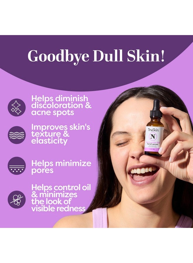 TruSkin (B3) Niacinamide Serum For Face - Pore Minimizer, Soothe Blemishes, Redness, Calm Skin & Even Skin Tone - Hydrating Niacinamide + Hyaluronic Acid, Vitamin E, Aloe Vera & Avocado Oil - 1 Fl Oz - Image 1