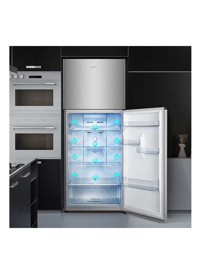 Hisense 599L Gross Capacity Top Mount Refrigerator With Recessed Handle, LED Interior Light, Separate Temperature Control For Fridge And Freezer, No Frost 300 W RT599N4ASU Silver - Image 2