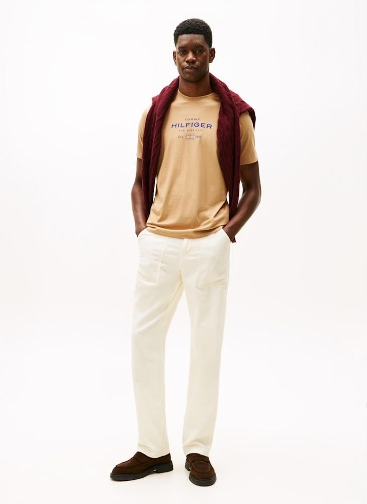 تومي هيلفيغر تيشيرت بياقة دائرية وطبعة شعار - Image 3