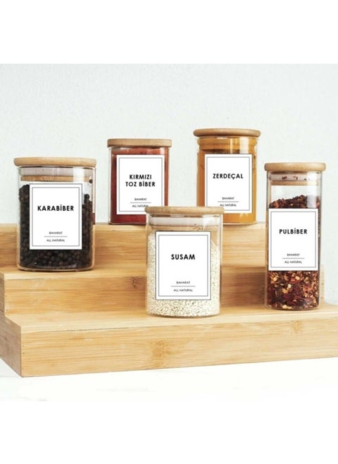 Kt Group Spice Jar Set of 56 Stickers